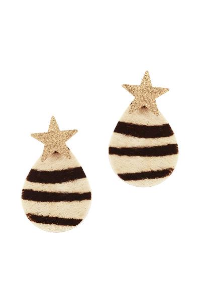 Haircalf Teardrop Star Earring