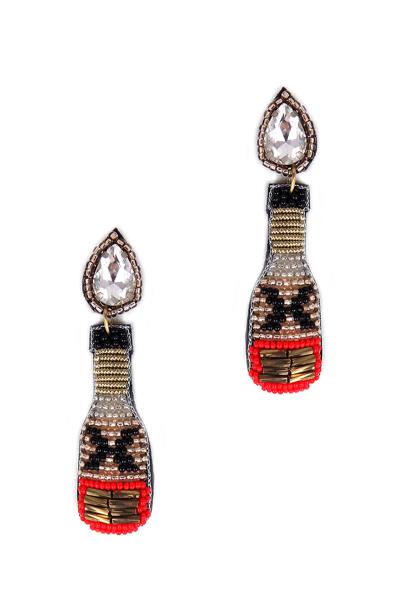 Seed Bead Bottle Dangle Earring