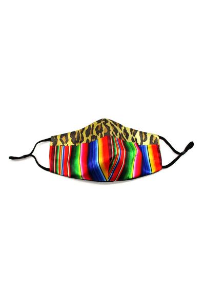 COVID 19 Leopard Print Rainbow Face Mask
