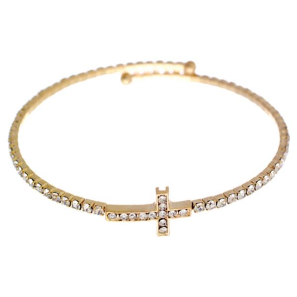 Stylish Cross Rhinestone Bracelet