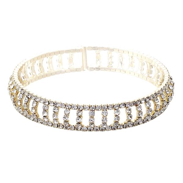 Rhinestone Modern Bracelet