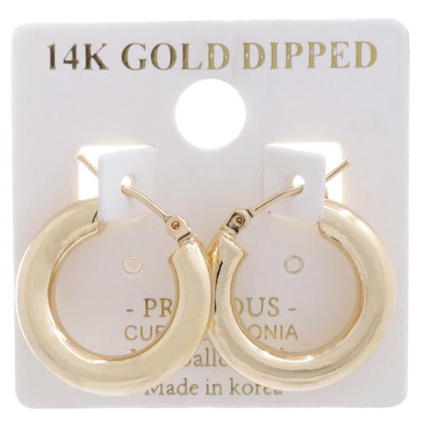 14K GOLD DIPPED 20MM METAL HOOP EARRING