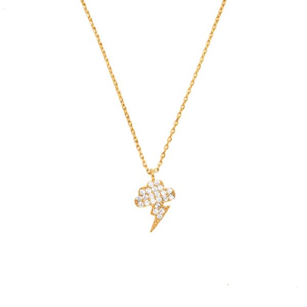 SECRET BOX LIGHTING BOLT CHARM NECKLACE