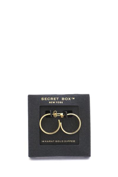 SECRET BOX WIDE OPEN HOOP EARRING