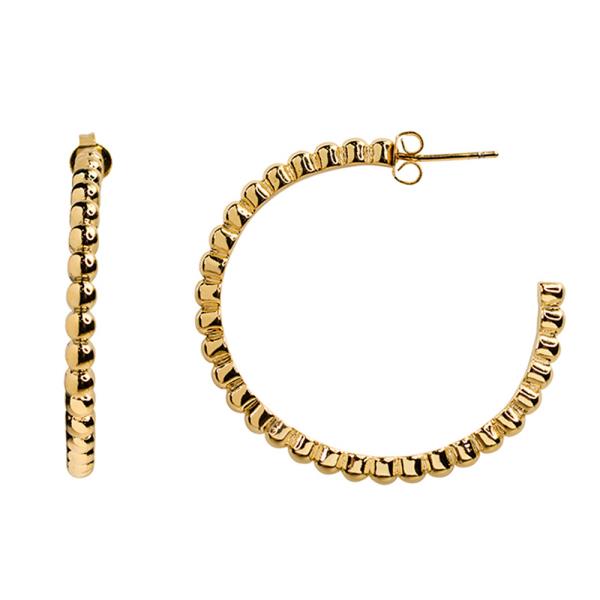 SECRET BOX SCALLOP EDGE OPEN CIRCLE EARRING