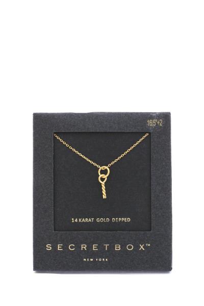 SECRET BOX Twisted Knot Charm Necklace