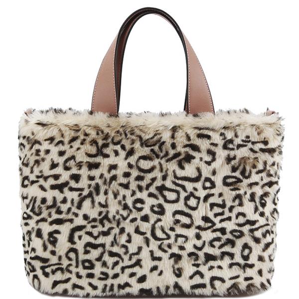 Soft Faux Animal Fur Tote Bag With Long Strap