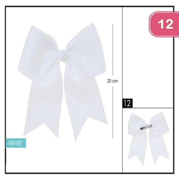 Hair Long Tail Ribbon Hair Bow (12 Units)