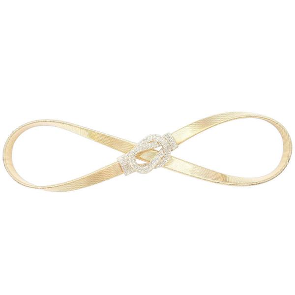 RHINESTONE METAL STRETCH ELASTIC BELT