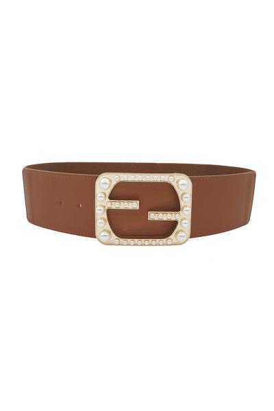 PEARL BUCKLE ELASTIC BELT
