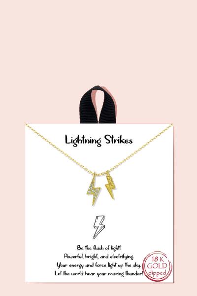BLB METAL LIGHTNING PENDANT NECKLACE