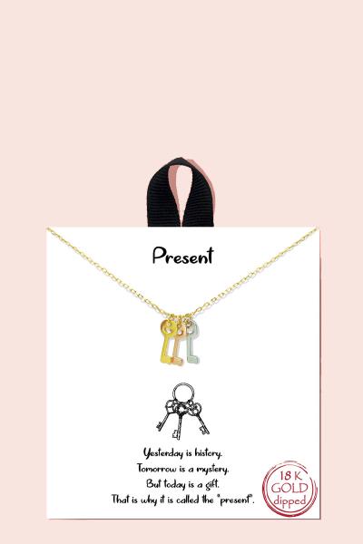 BLB PRESENT LOCK PENDANT NECKLACE