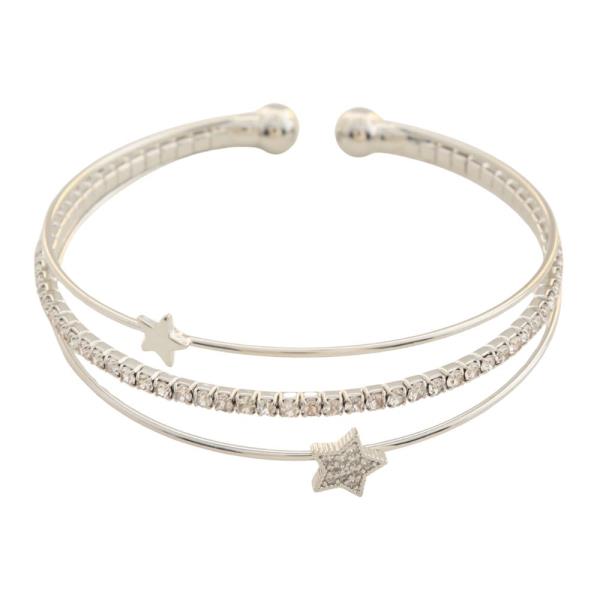 Double Star Rhinestone Bracelet