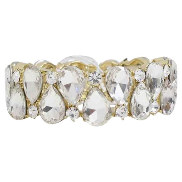 Double Teardrop Rhinestone Bracelet