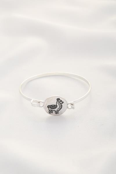 Llama Coin Metal Bracelet