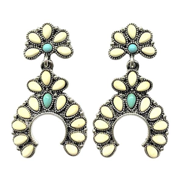 Western Squash Blossom Naja Drop Earrings
