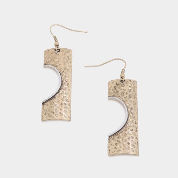 Two Tone Bar Dangle Earring