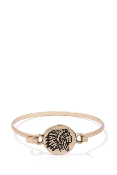 Indigenous Tribe Engrave Bangle Bracelet