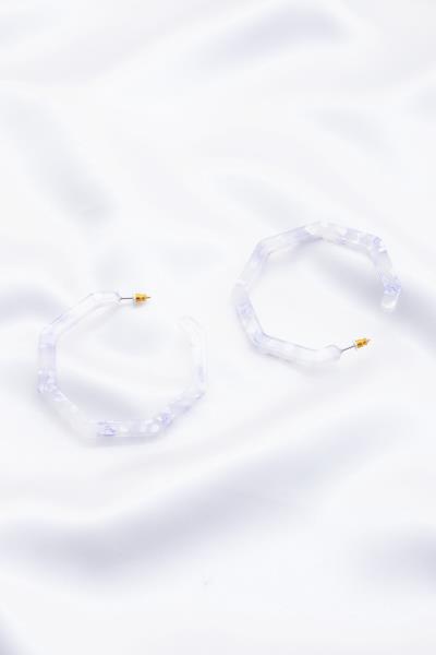 GEOMETRIC ACETATE HOOP EARRING