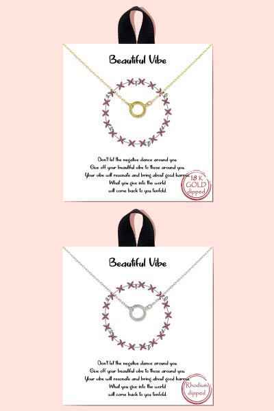BLB BEAUTIFUL VIBE CIRCLE CHAIN NECKLACE
