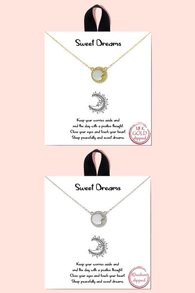 BLB SWEET DREAMS MOON MESSAGE NECKLACE