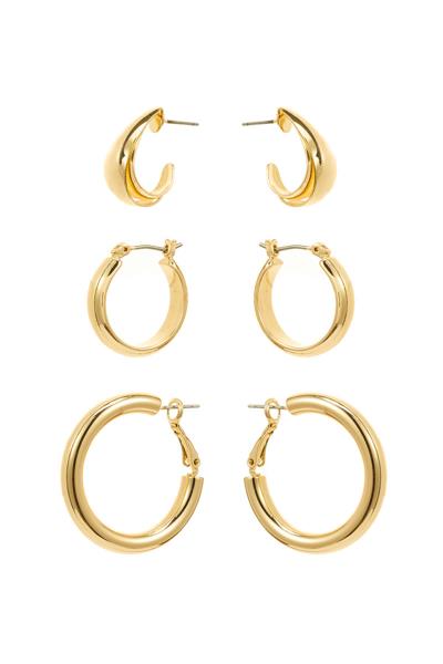 Stylish Curve Shape Cut Rounded Earring 3 Pc Set
