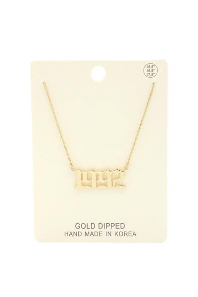 OLD ENGLISH 1992 PENDANT NECKLACE