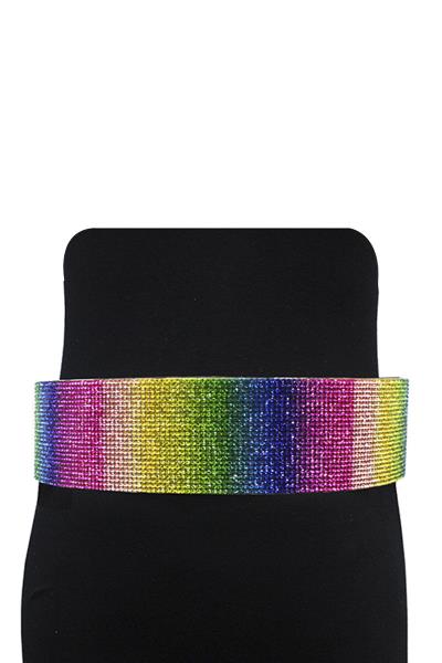 FASHION RHINESTONE PAVE WAIST BELT