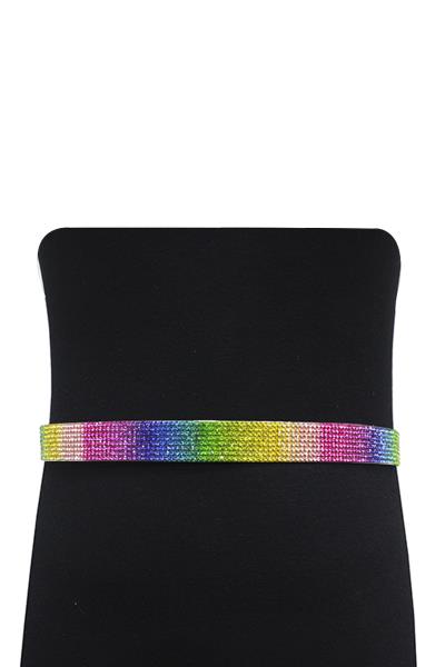 FASHION RHINESTONE PAVE WAIST BELT