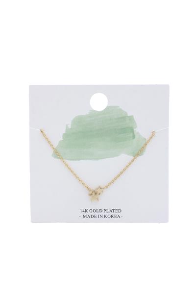 DAINTY STAR CHARM METAL NECKLACE