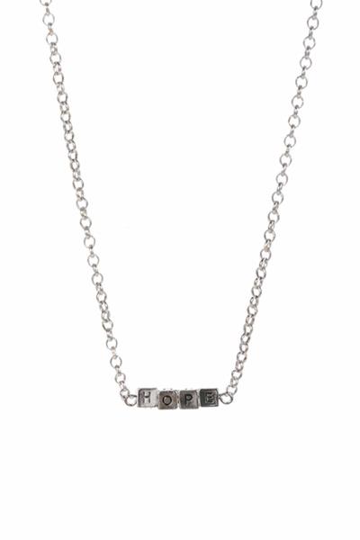 METAL LOVE MAMA BLOCK LETTER NECKLACE