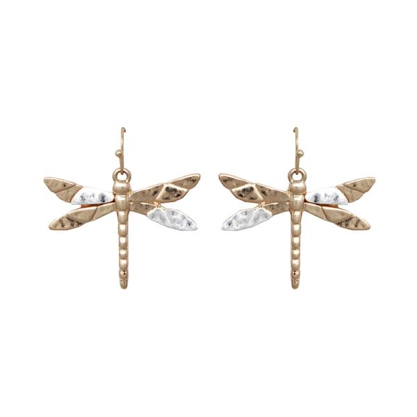 Rodeo Western Antique Dragonfly Dangle Earring