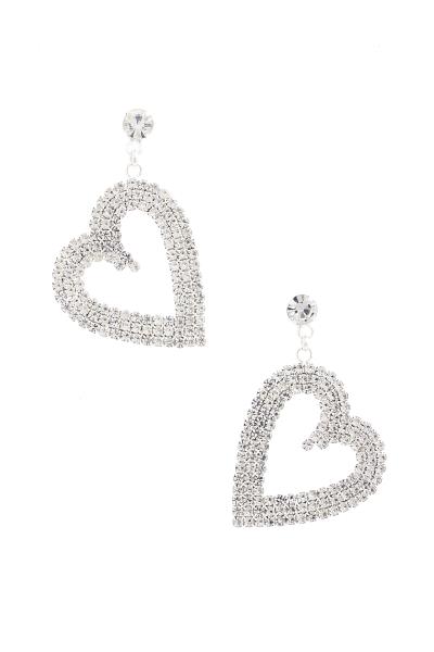 Rhinestone Heart Shape Earring