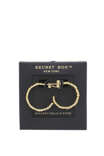 SECRET BOX Twisted Open Circle Earring