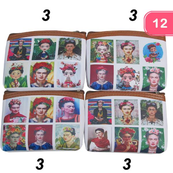 Frida Kahlo Six Print Coin Purse (12 Units)