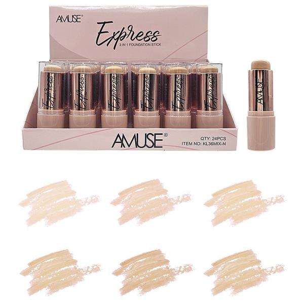 AMUSE Express 3 in 1 Foundation Stick (24 Units)