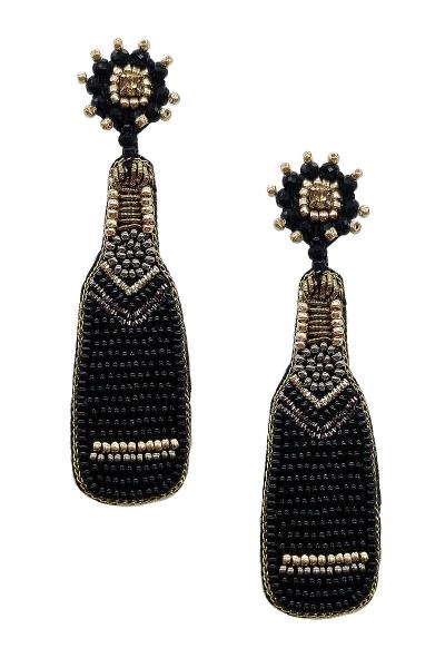 Seed Bead Bottle Dangle Earring