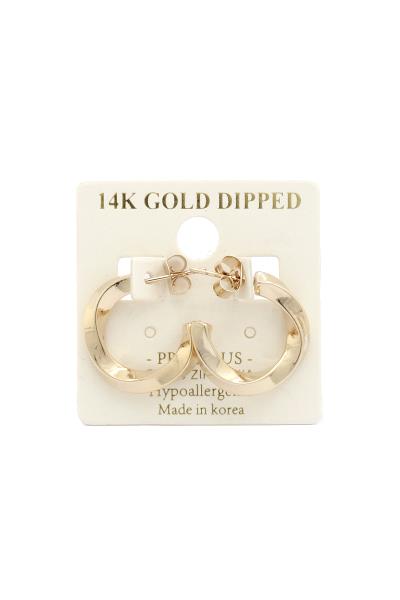 TWISTED METAL HOOP EARRING