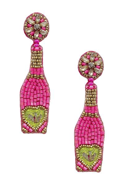 Beaded Bottle Dangle Earrings