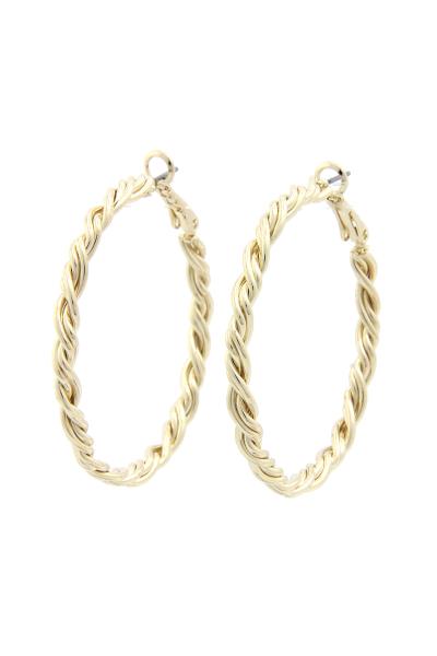 TWISTED METAL HOOP EARRING