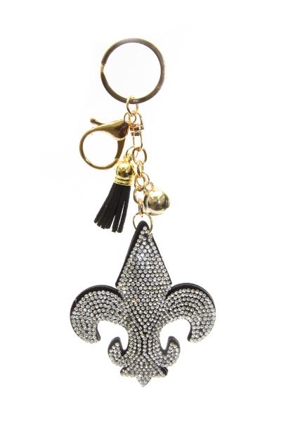 RHINESTONE TASSEL DANGLE EARRING
