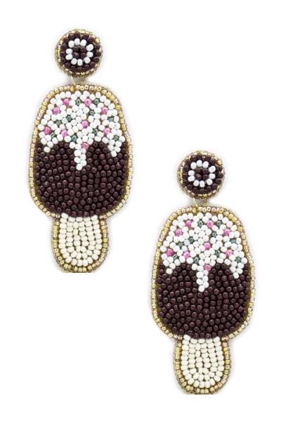 Seed Bead Ice Cream Dangle Earring
