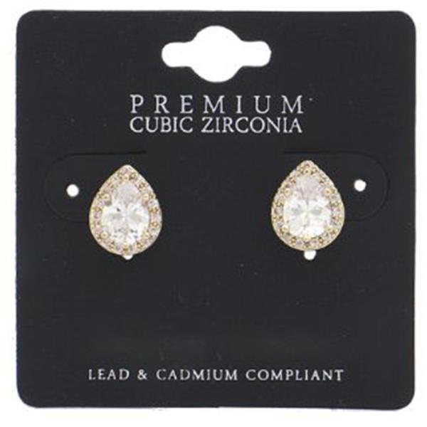PEAR SHAPE CUBIC ZIRCONIA EARRING