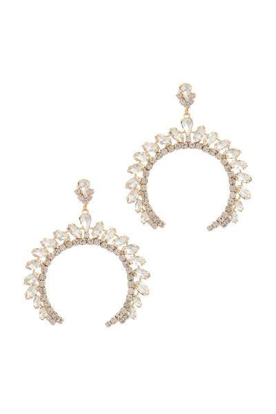Rhinestone 55mm Squash Blossom Earring