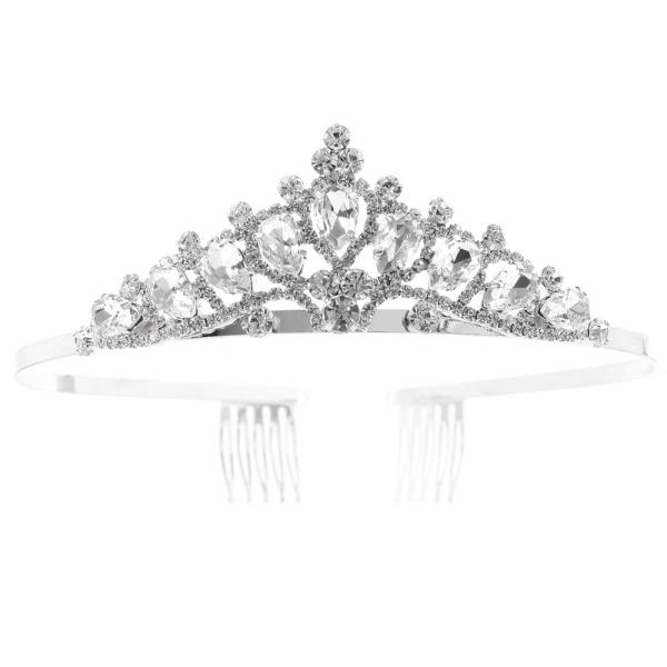 LUXURY RHINESTONE CRYSTAL CROWN TIARA