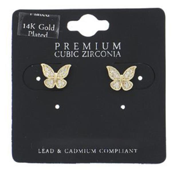 Cubic Zirconia Butterfly Earring
