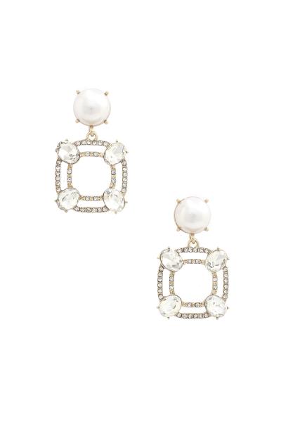 Rounded Square Shape Earring