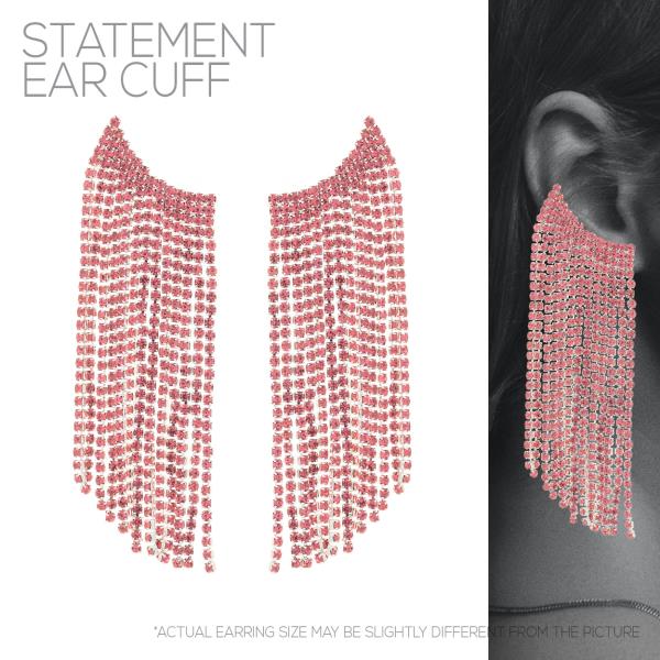 Rhinestone Multi Strand Earring