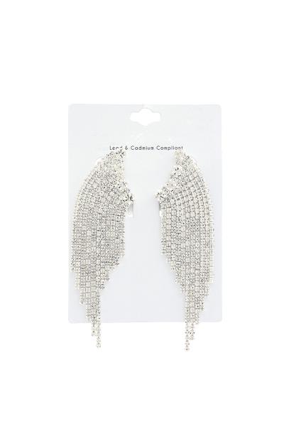 Rhinestone Multi Strand Earring