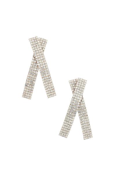 Criss Cross Rhinestone Earring